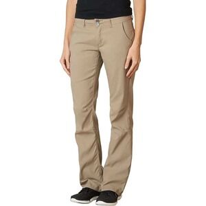 Prana Halle Pant Size 12 Tan Khaki Zion Pockets Mid Rise Hiking Outdoor Camping